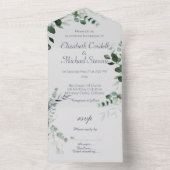 オールインワン招待状、紙：マット、エンベロープ：いいえ オールインワン招待状 (内側)