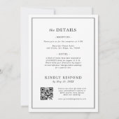 オールインワン書道アンパサンド結婚モノグラム 招待状 (裏面)