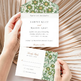 オールインワン植物性結婚の涙遠くにRSVP オールインワン招待状