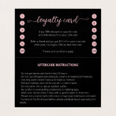 オールインワン睫毛アフターケアロイヤリティピンクグリッター 名刺 (内部フラット)