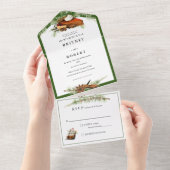 オールインワン秋の収穫祭招待 オールインワン招待状 (貼ってはがせる)