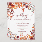オールインワン秋秋離れフローラ結婚の 招待状 (正面/裏面)