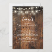 オールインワン素朴バーンウッドストリングラ結婚イト 招待状 (裏面)