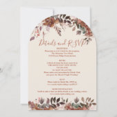 オールインワン素朴フローラアーチ秋秋の結婚式 招待状 (裏面)
