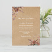 オールインワン素朴フローラ秋秋の結婚式 招待状 (スタンド正面)