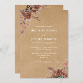 オールインワン素朴フローラ秋秋の結婚式 招待状 (正面/裏面)