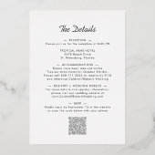 オールインワン結婚のフローラ実在バラ金ゴールド 箔招待状 (裏面)