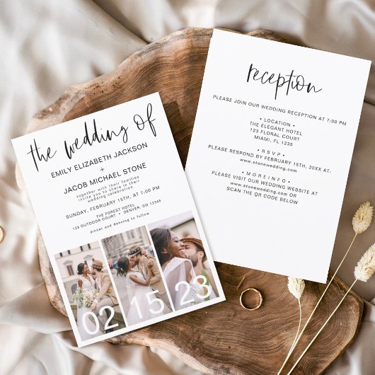 オールインワン結婚ズミニマル 招待状