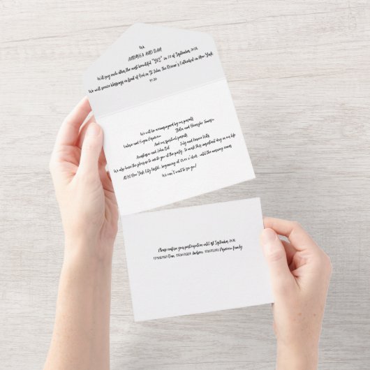 オールインワン結婚式招待状 オールインワン招待状 (貼ってはがせる)