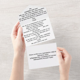 オールインワン結婚式招待状 オールインワン招待状