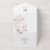 オールインワン赤面フローラブライダルシャワー招待状 オールインワン招待状 (外側)