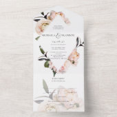 オールインワン赤面フローラブライダルシャワー招待状 オールインワン招待状 (内側)