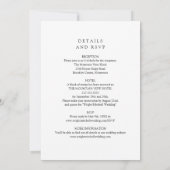 オールインワン4フォトコラージュ金ゴールド結婚スクリプト 招待状 (裏面)