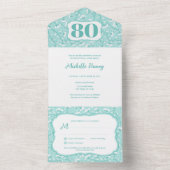 オールインワン80エレガント誕生日招待状 オールインワン招待状 (内側)