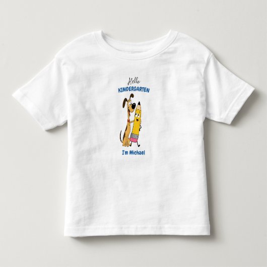 オールインワン こんにちは 幼稚園  トドラーTシャツ (正面)
