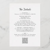 オールインワン ウェディング ボヘミア フラワー リアル ローズゴールド 箔招待状 (裏面)