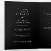 オールインワン ウェディング 招待状 RSVP QRコード モダン 結婚式 (内部最初)