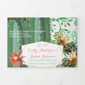 オールインワン カクタス サキュレント 結婚式招待状 三つ折り招待状 (カバー)