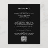 オールインワン グリッター オン ブラック ウェディング 招待状 (Budget) (裏面)