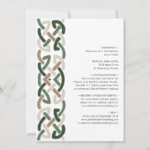 オールインワン ケルトノット モノグラム 現代のウェディング 招待状 (裏面)