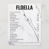 オールインワン サロンサービス 料金表 QR予約 チラシ (正面)