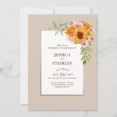 オールインワン サンキライ フラワーズ ウェディング 招待状 (正面)