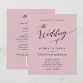 オールインワン ダスティーローズ ウェディング 招待状 (予算込み) (正面/裏面)