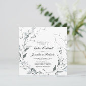 オールインワン デリケート ウィンター リース スクエア ウェディング I 招待状 (スタンド正面)