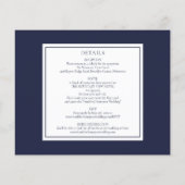 オールインワン ネイビーブルー 航海写真 ウェディング 招待状 (裏面)