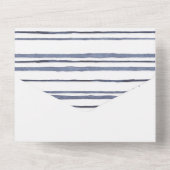 オールインワン ブルー ナウチカル ウォーターカラー ウェディング インビテーション (裏面)