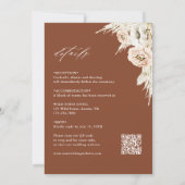 オールインワン プロテア パンパス グラス テラコッタ ウェディング 招待状 (裏面)