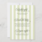 オールインワン ベイビー シャワー エレガント スクリプト オー ベイビー 招待状 (裏面)