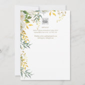 オールインワン ホワイトゴールド グリーン カトリック ウェディング 招待状 (裏面)