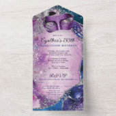 オールインワン マスカレードパーティー招待状 オールインワン招待状 (内側)