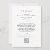 オールインワン モノグラム ローズゴールド グリッター ウェディング 招待状 (裏面)