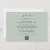 オールインワン ユーカリ ゴールド セージ ホリゾンタル ウェディング 招待状 (裏面)