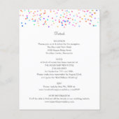 オールインワン レインボー ウェディング インビテーション (裏面)