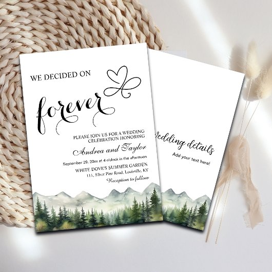 オールインワン 永遠のカジュアルウェディングに決めた 招待状