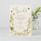 オールインワンOhベビービーQRコードシャワー招待状 招待状 (スタンド正面)