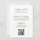 オールインワンOh男の子の恐竜男の赤ちゃんシャワー 招待状 (裏面)