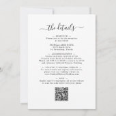 オールインワンQRコードユーカリ金ゴールドホワイト結婚ズ 招待状 (裏面)