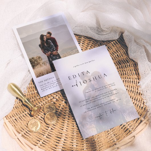 オールインワンQRコード2写真結婚 招待状