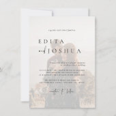 オールインワンQRコード2写真結婚 招待状 (正面)