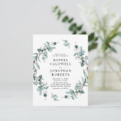 オールインワンQRコードEucalyptus Greenery 結婚's 招待状 (スタンド正面)