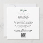オールインワンQRコードEucalyptus Greenery 結婚's 招待状 (裏面)