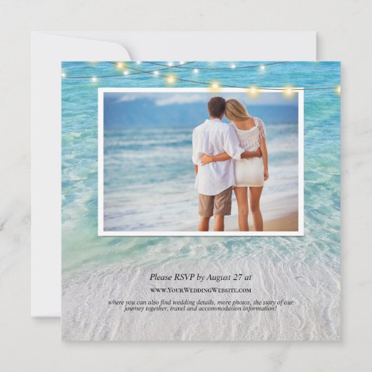 オールイン1フォトシーサイドビーチライトスクエア 招待状 (裏面)