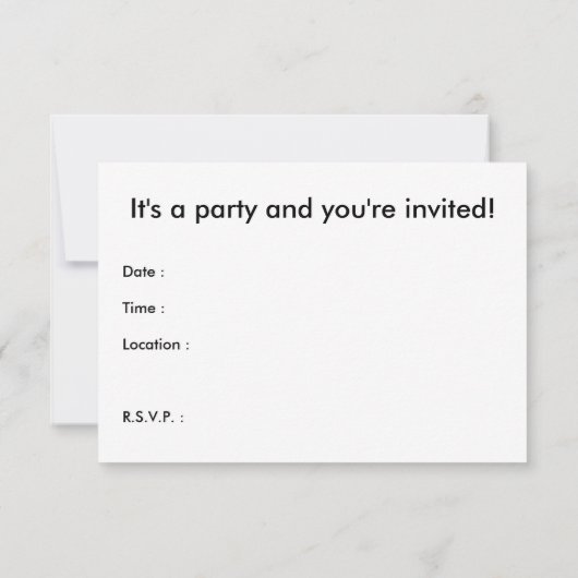 オールイン!トランプのポーカーナイト:漫画音声バブル 招待状 (裏面)