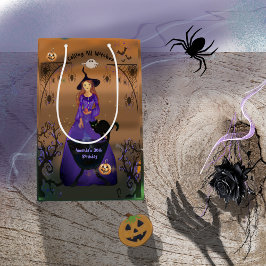 オールウィッチハロウィーン誕生日 ミディアムペーパーバッグ