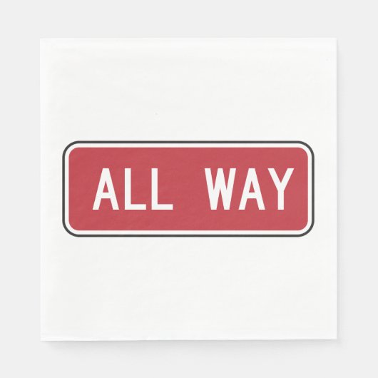 オールウェイクラシック通り赤信号 スタンダードランチョンナプキン (正面)