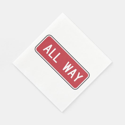 オールウェイクラシック通り赤信号 スタンダードランチョンナプキン (角)